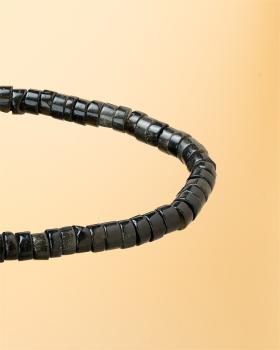 Preview: 2mm Armband mit grünen Obsidian Steinen und Titanium Element - Sphera Green